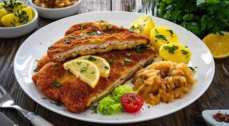 شنیسل مرغ سوخاری نیمه آماده